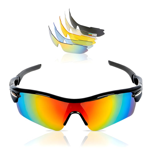 GAFAS DEPORTIVAS CICLISMO – 5 LENTES INTERCAMBIABLES + ESTUCHE