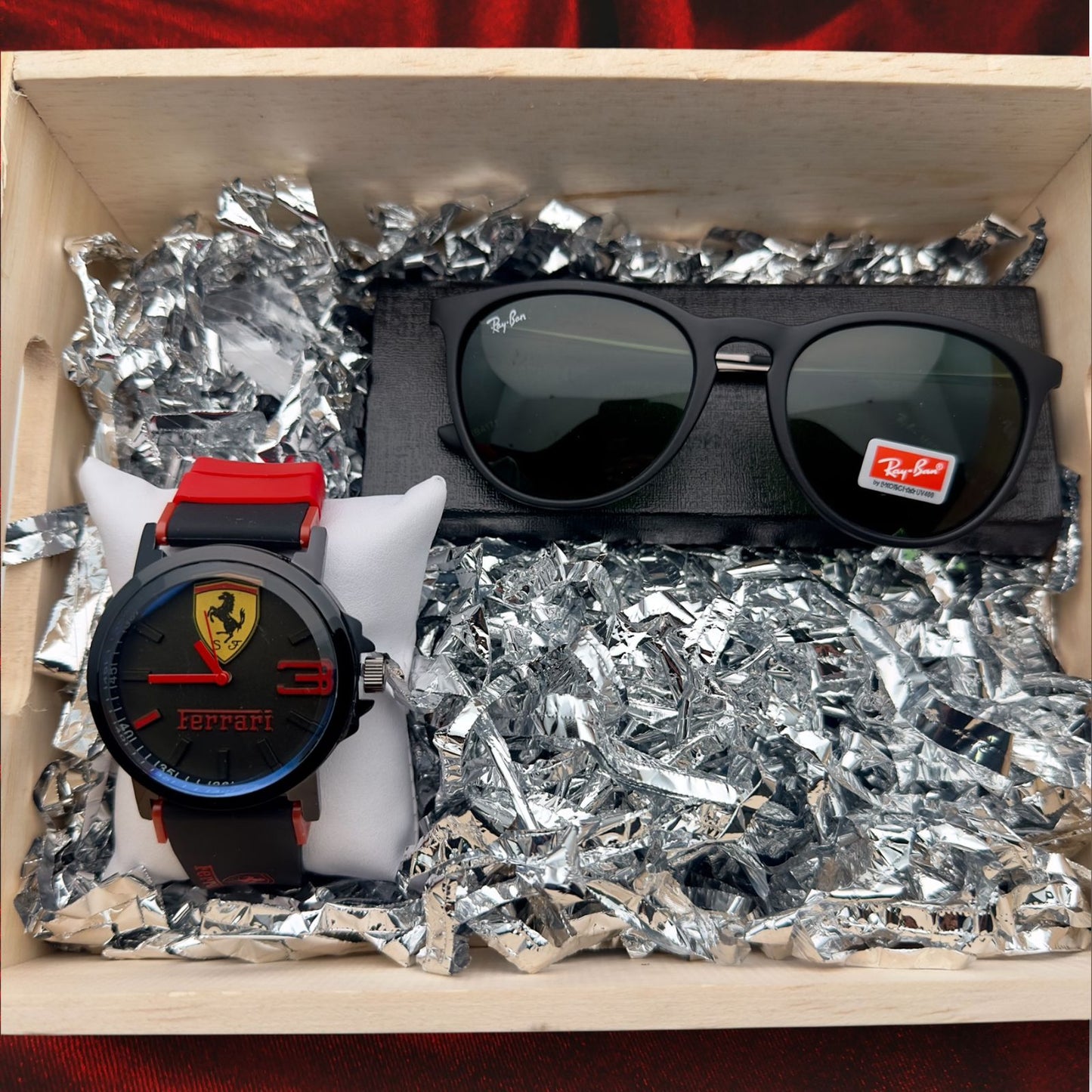 COMBO RELOJ FERRARI + GAFAS