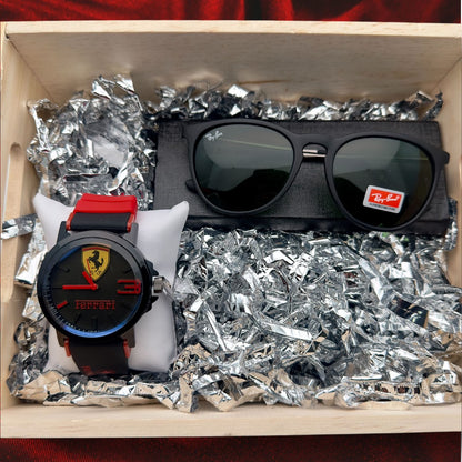 COMBO RELOJ FERRARI + GAFAS